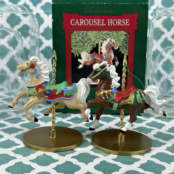 Hallmark Carousel Horse series Christmas Ornament Star And Ginger‎  2/4 1989 - Picture 2 of 16